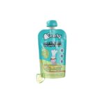 Peachy Cornmilk, Peas and Apple Puree