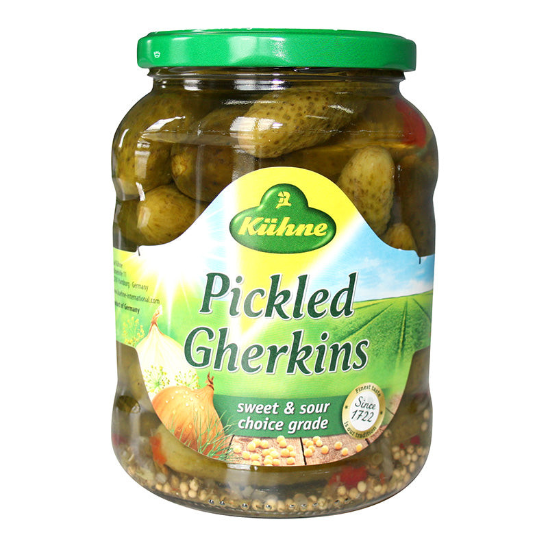 KUHNE Pickled Gherkins 1x10x370mL Kuhne Pickled Gherkins 1X10X370ml - Image 1