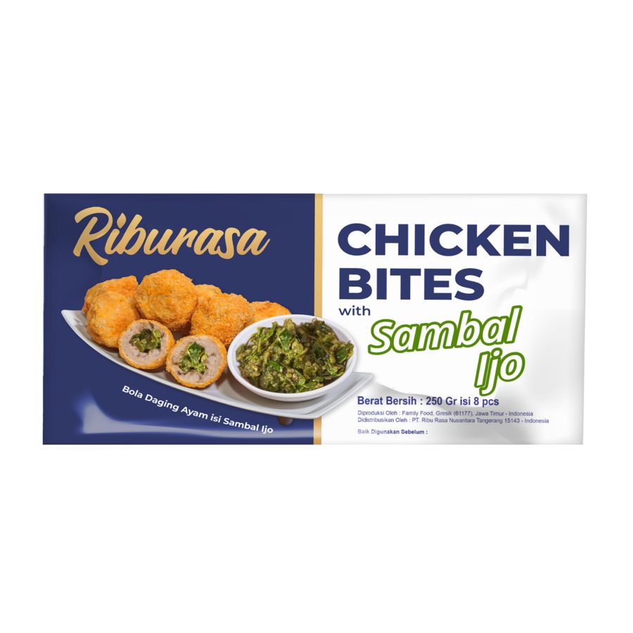 RIBURASA Chicken Bites Sambal Ijo 1x20x250g RIBURASA Chicken Bites Sambal Ijo 250g - Image 1
