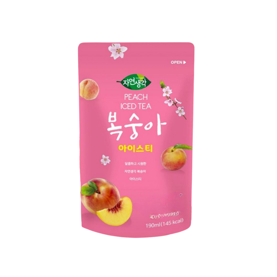 Untitled design (24) Think Nature Peach Ice Tea 190ml x (10p x 5box) - Image 1
