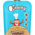 Peachy Salmon Brown Rice Hot Pot