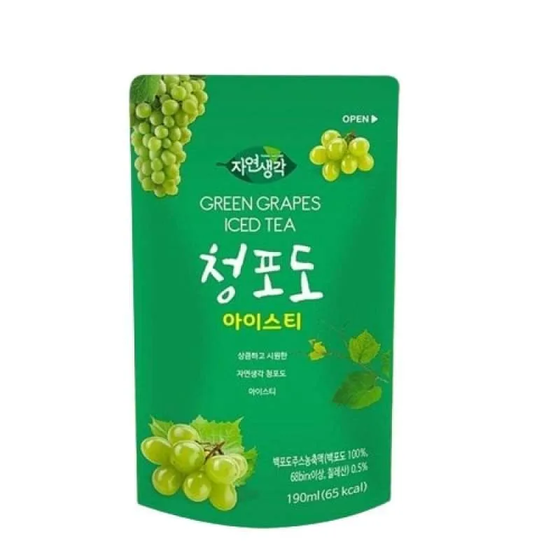 think-nature_think-nature-green-grape-iced-tea-190ml_full01-48a49047 Think Nature Green Grape Ice Tea 190ml x (10p x 5box) - Image 1