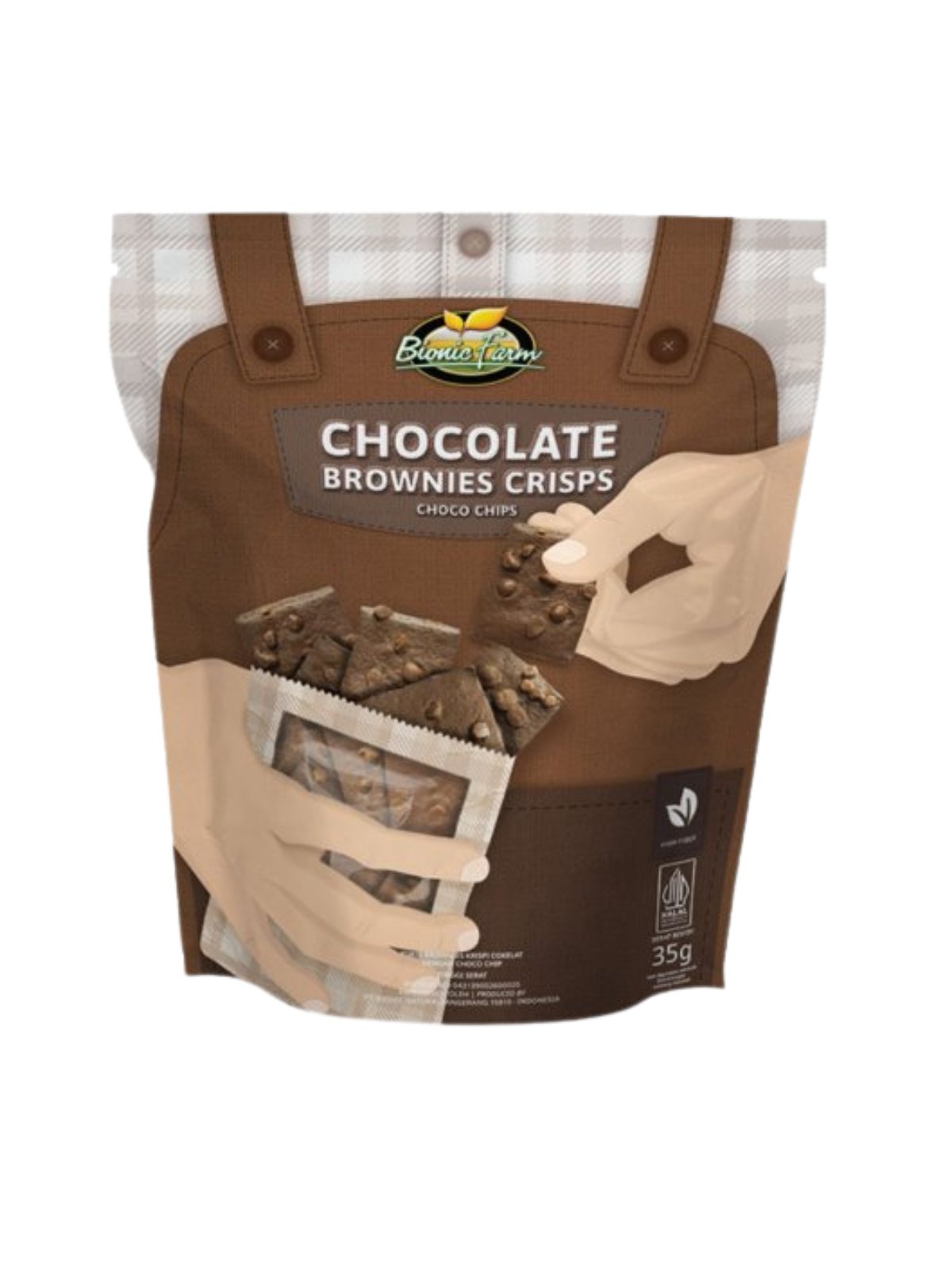 BIONIC FARM Brownies (Chocolate Brownies Crisps) 1x12x35g BIONIC FARM Brownies Chocolate 1x12x35g - Image 1