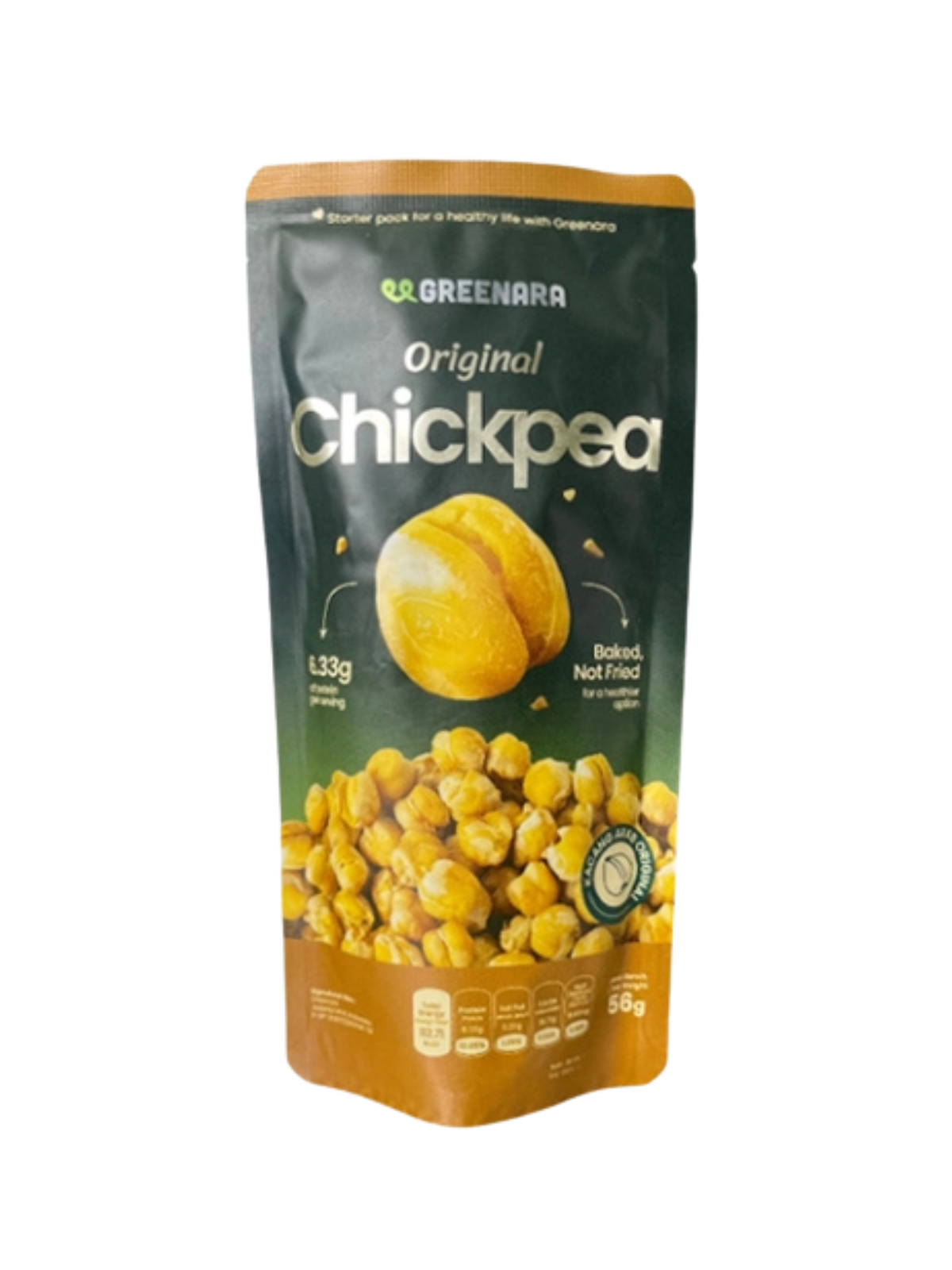 GREENARA Roasted Chickpea Original 1x24x56g GREENARA Roasted Chickpea Original 56g - Image 1