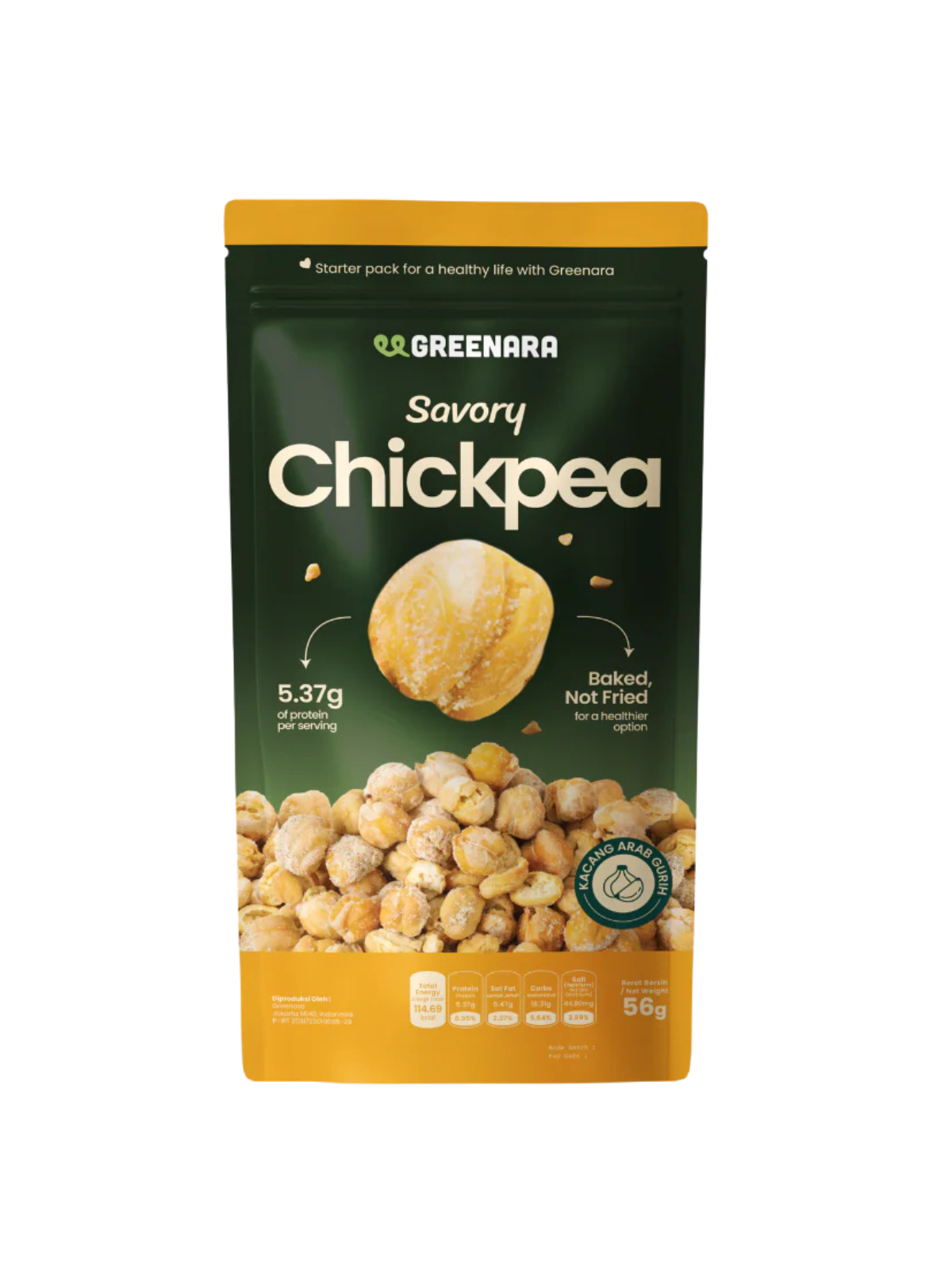 GREENARA Roasted Chickpea Savory 1x24x56g GREENARA Roasted Chickpea Savory 56g - Image 1