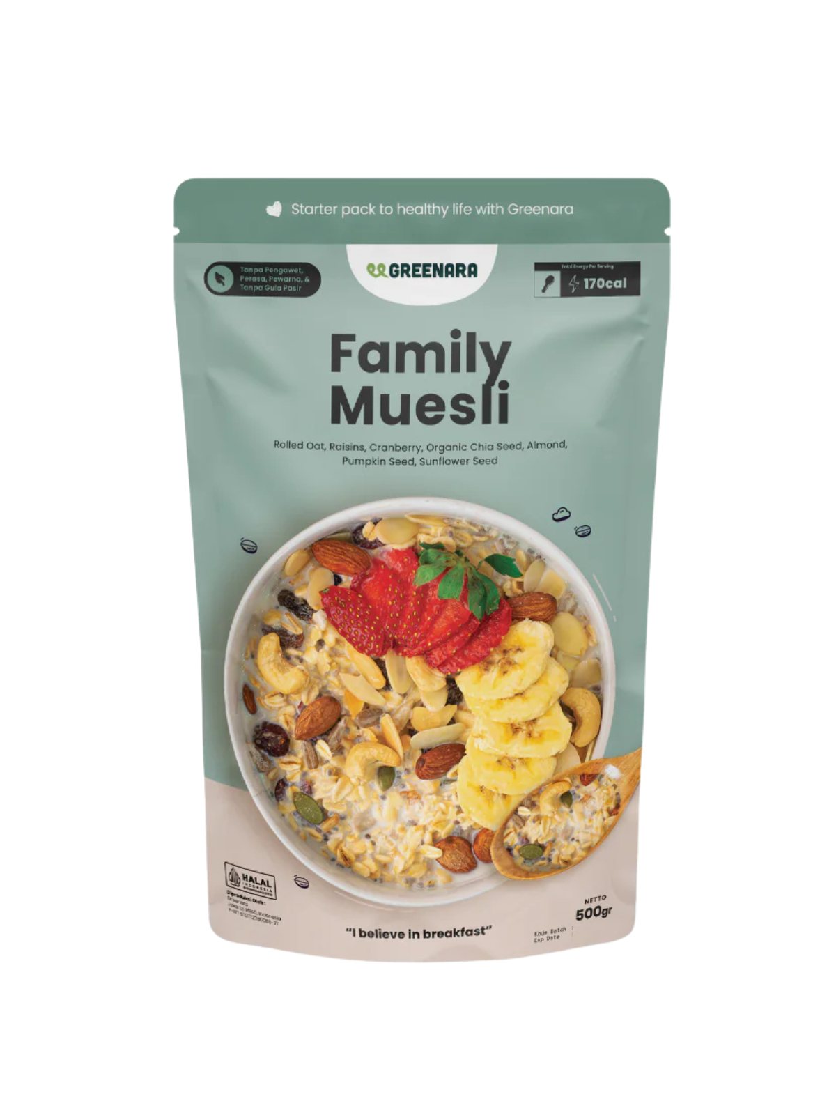 GREENARA Sereal Family Muesli 1x12x500g GREENARA Sereal Family Muesli 1x12x500g - Image 1