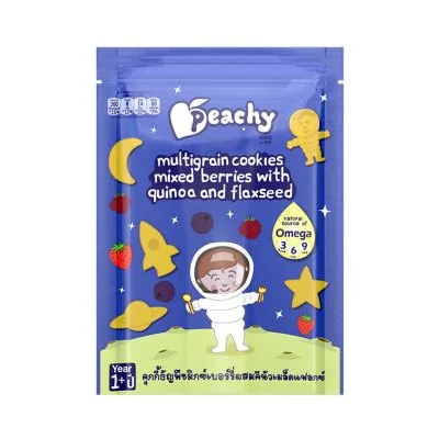 PEACHY Multigrain Cookies Mix Berries With Quinoa and Flaxseed 1x3x7pcs PEACHY Mix Berries Quinoa Flaxseed 7pcs - Image 1
