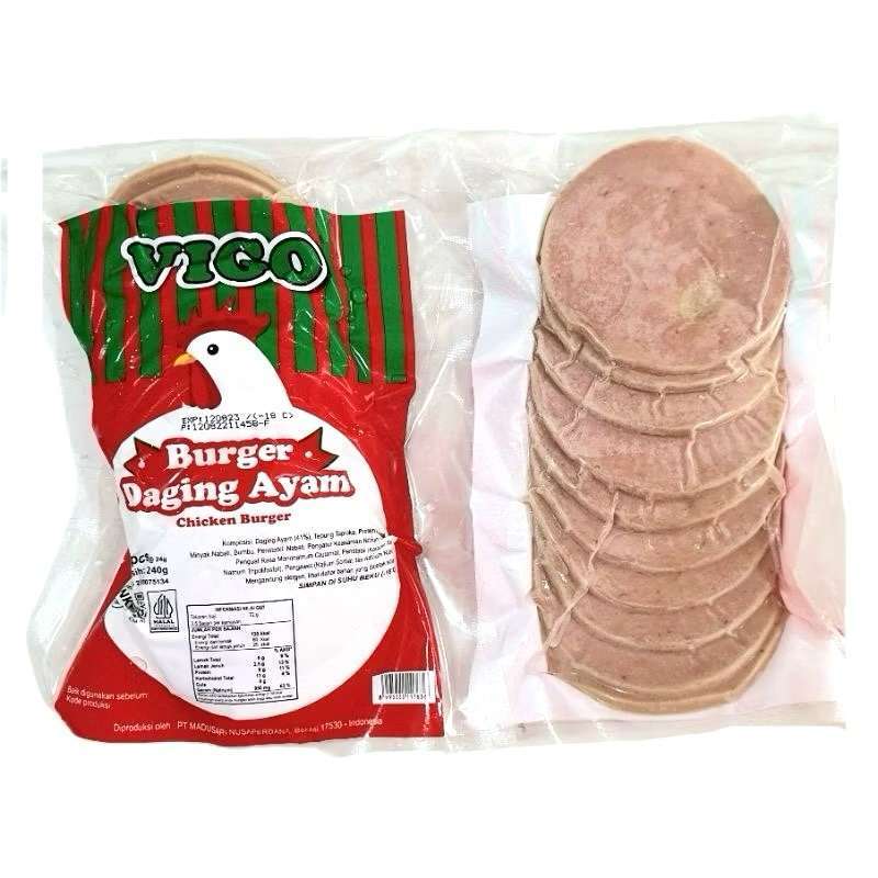 VIGO Chicken Burger Wet 10 Pcs 1x30x240g VIGO Chicken Burger Wet 10 Pcs 1x30x240g - Image 1
