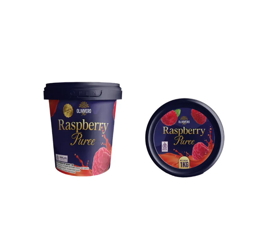 OLIVIVERO PRO PUREE Premium Raspberry 1kg OLIVIVERO PUREE Premium Raspberry 1kg - Image 1