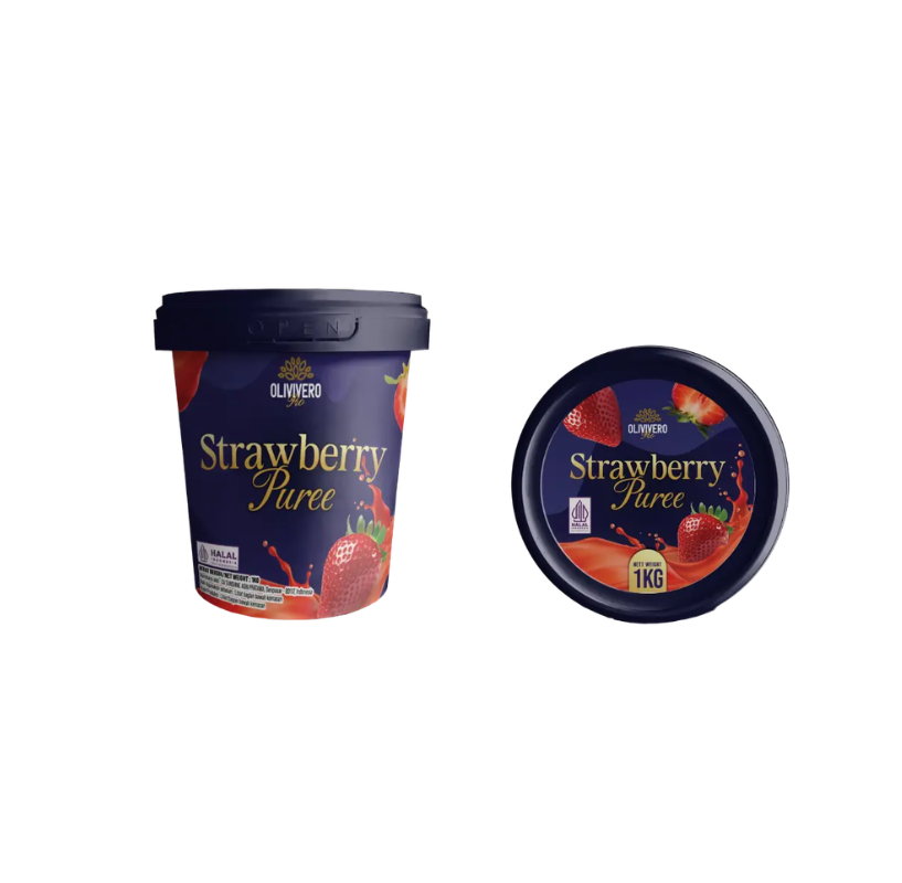 OLIVIVERO PRO PUREE Strawberry 1kg OLIVIVERO PRO PUREE Strawberry 1kg - Image 1