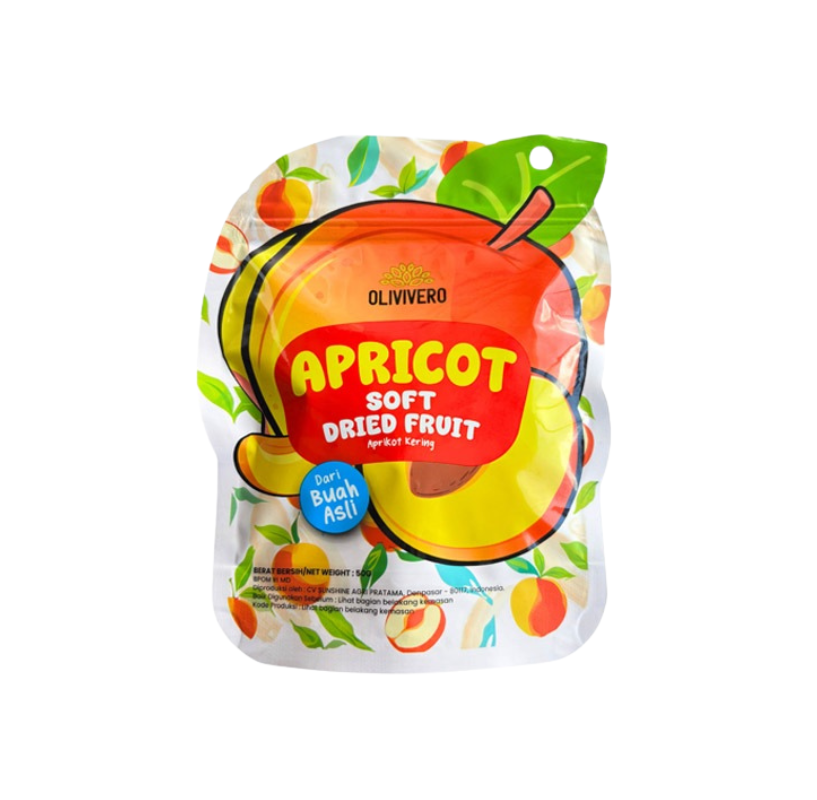 OLIVIVERO Soft Dried Apricot 1x20x50g OLIVIVERO Soft Dried Apricot 1x20x50g - Image 1