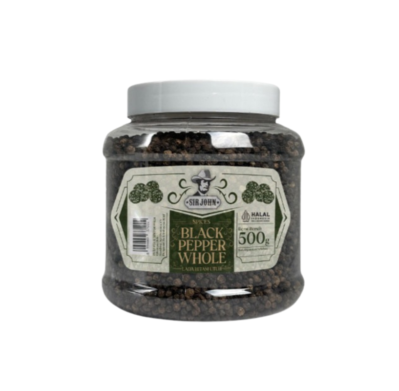 SIR JOHN Black Pepper Whole 500g SIR JOHN Black Pepper Whole 500g - Image 1