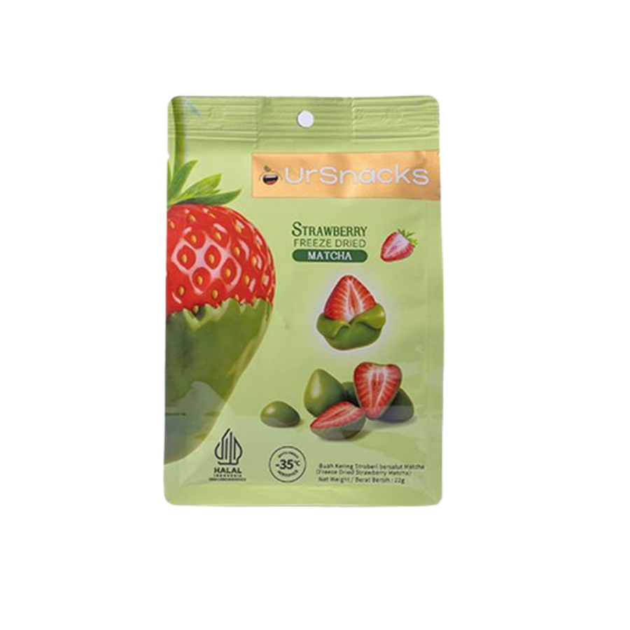 URSNACK Freeze Dried Strawberry Matcha 1x24x22g URSNACK Freeze Strawberry Matcha 22g - Image 1