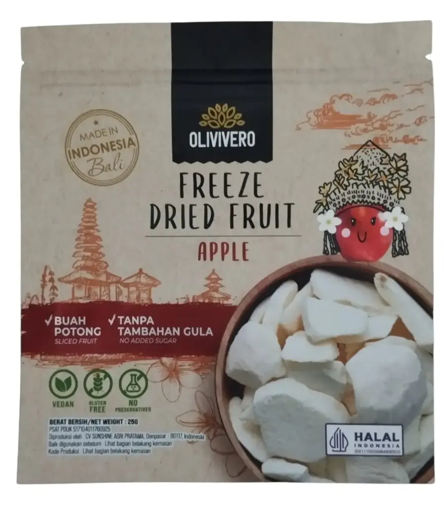 dried OLIVIVERO Freeze Dried Apple 1x32x25g - Image 1