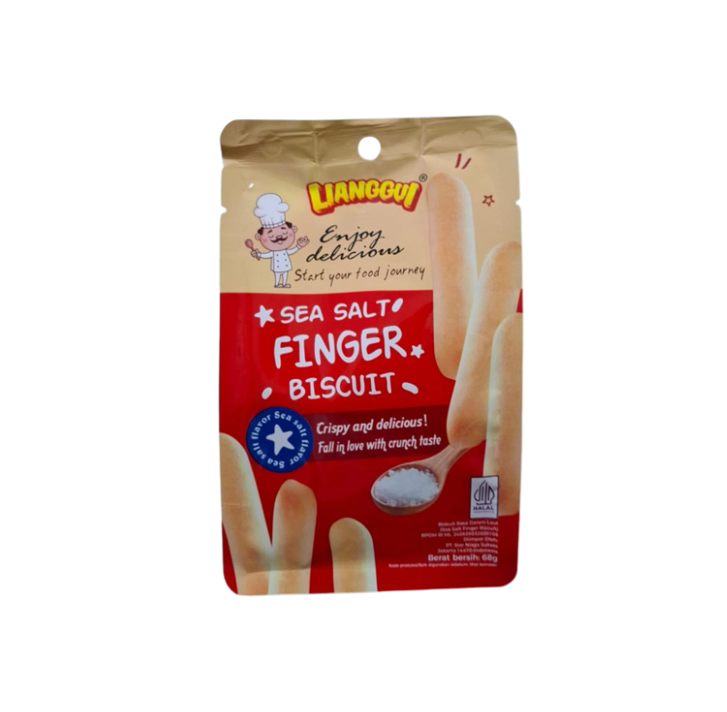 produk (9) LIANGGUI Sea Salt Finger Biscuit 68g - Image 1